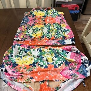 Lane Bryant Floral Multicolor Tankini Set